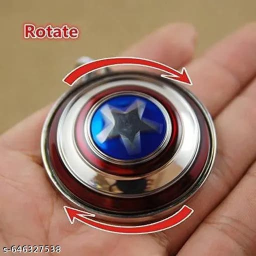 Captain America shield-themed rotating keychain or fidget spinner.