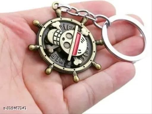one peace Skull spinning Keychain